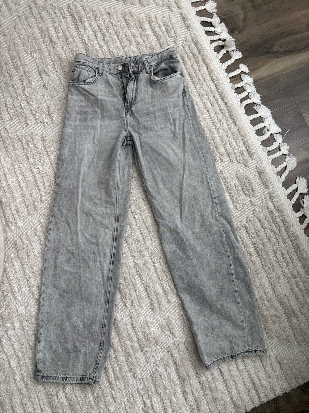 Zara Light Gray Denim Jeans